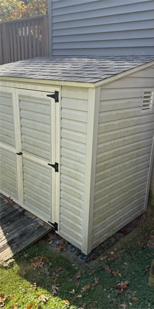 Outbuilding before washing
